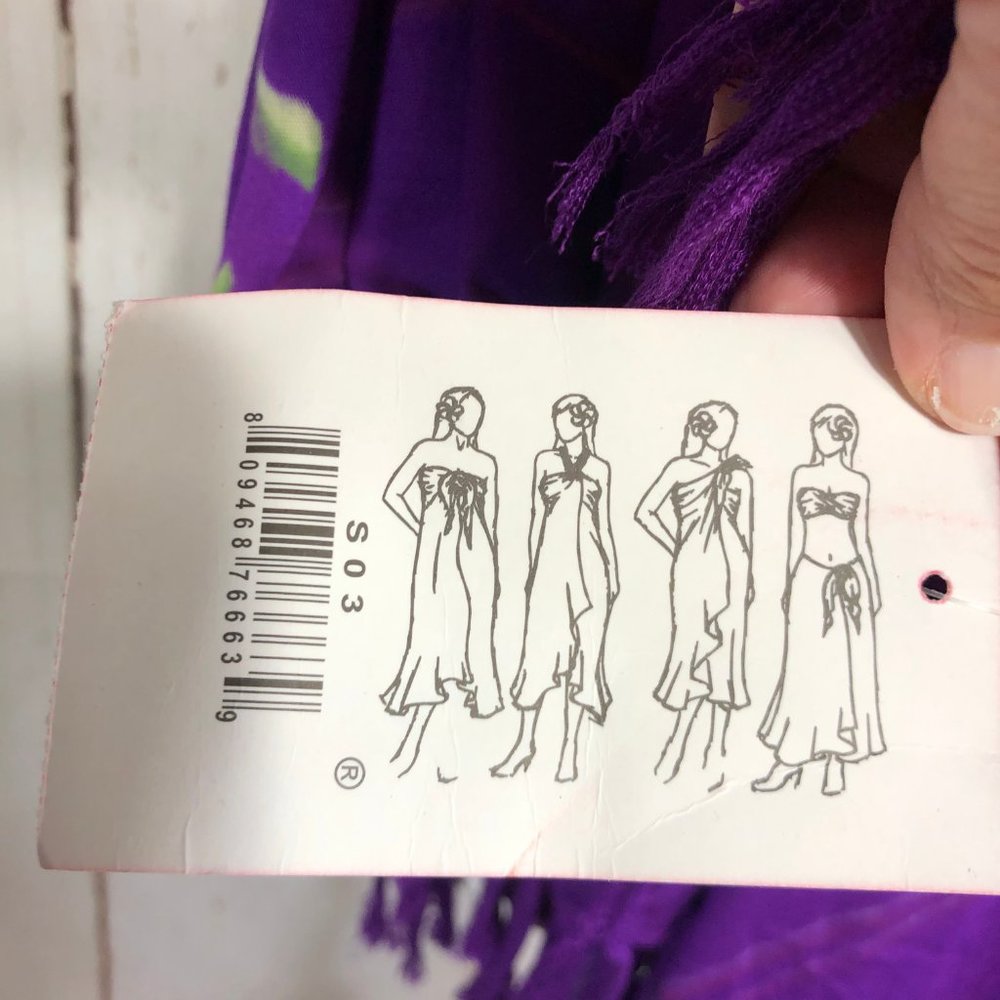 HIBISCUS COLLECTION LONG SARONG ONE NEW - Picture 2 of 6